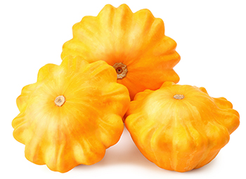 Yellow Squash on a white background